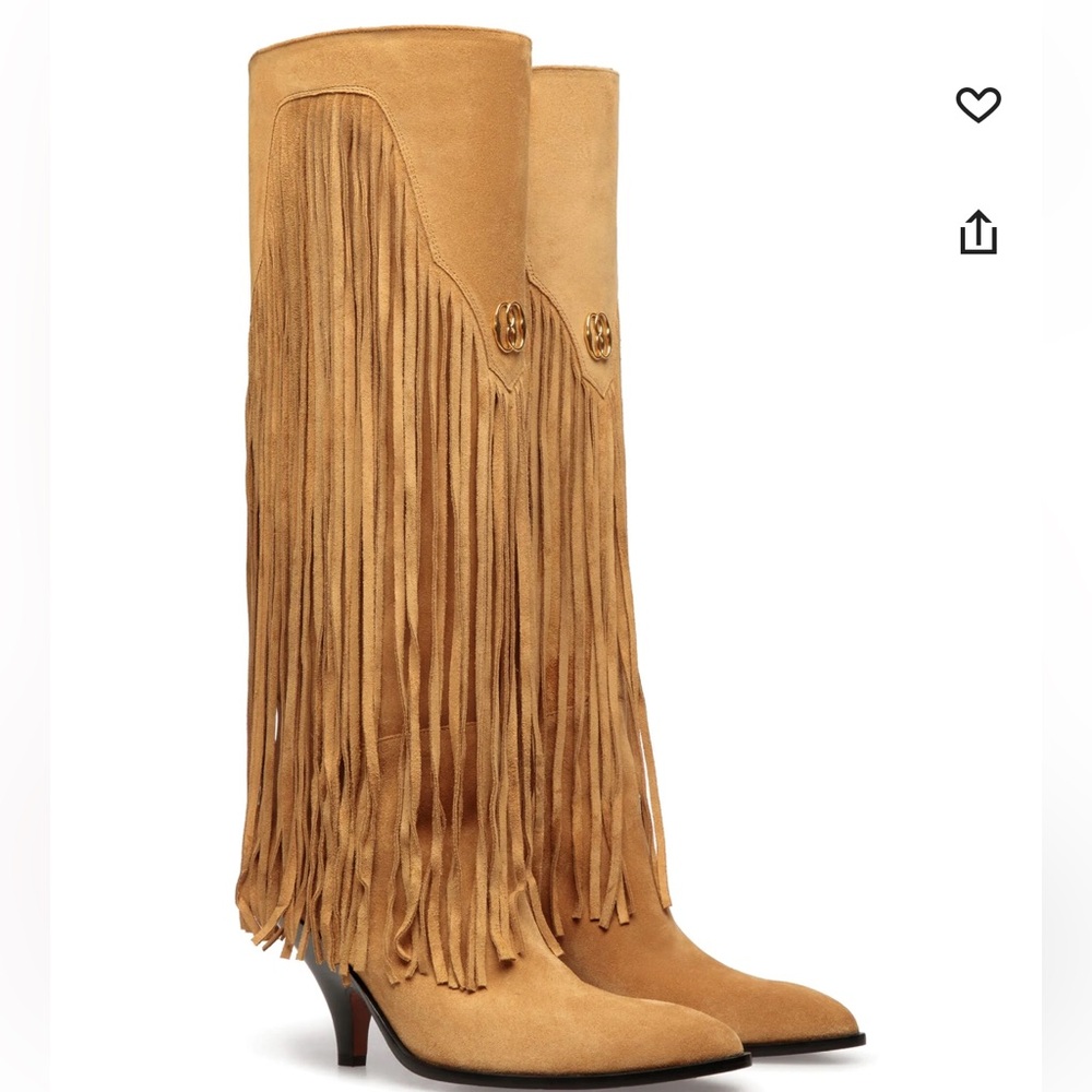 Bally fringed suede boots
